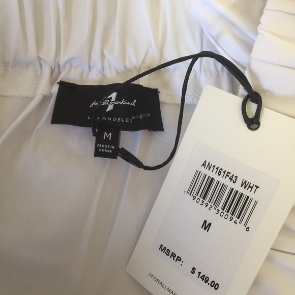 NWT $149 7 For All Mankind Off-Shoulder Tie Top - Picture 8 of 8